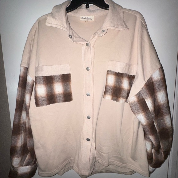 Peach Love California Tops - Peach Love California Soft Cream Jacket